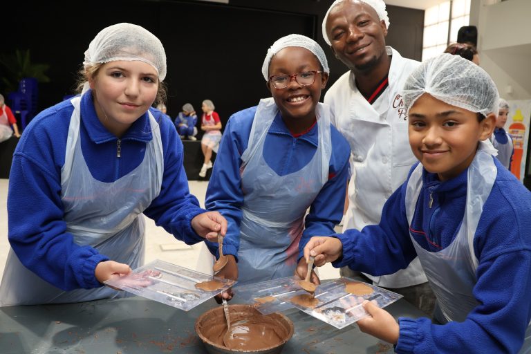 Pupils engage in chocolate workshop